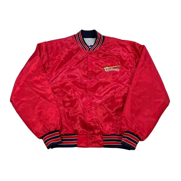 Vintage 1980's St. Louis Cardinals MLB Swingster Satin Jacket Red Men's Large - Picture 1 of 6